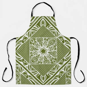Seamless floral geometric pattern. Vintage illustr Apron