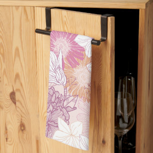 Seamless Floral  Kitchen Towel