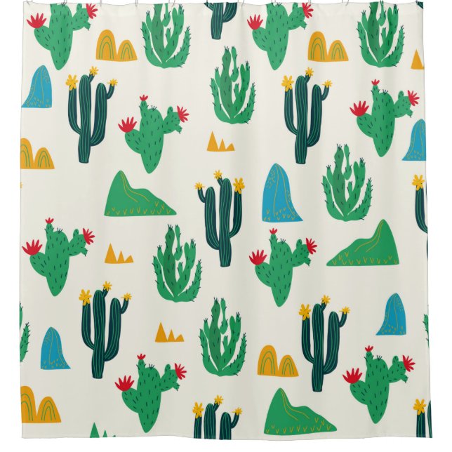Seamless floral natural abstract cactus pattern on (Front)