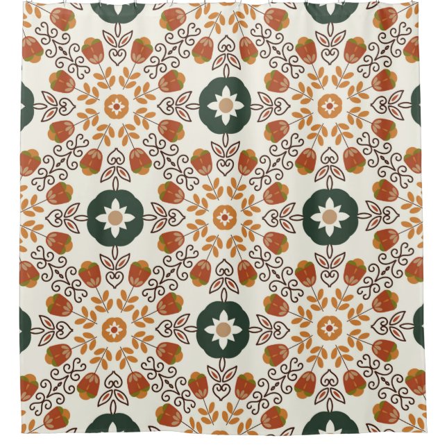 Seamless floral natural abstract geometric pattern (Front)