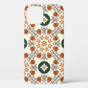 Seamless floral natural abstract geometric pattern iPhone 12 case