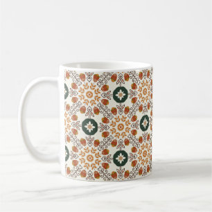 Seamless floral natural abstract geometric pattern coffee mug