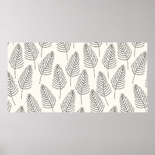 Seamless floral natural abstract vintage geometric poster