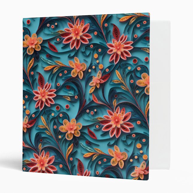 Seamless floral paper pattern Binder (Front/Inside)
