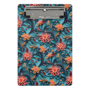 Seamless floral paper pattern Mini Clipboard