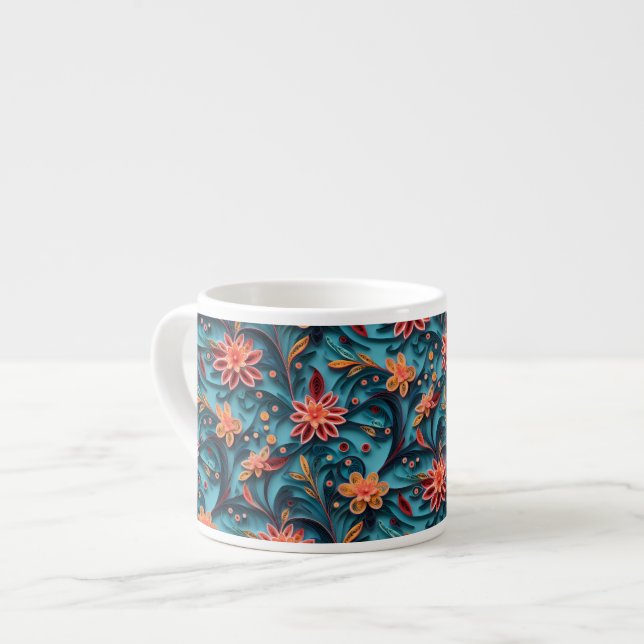 Seamless floral paper pattern Specialty Mug (Front Left)
