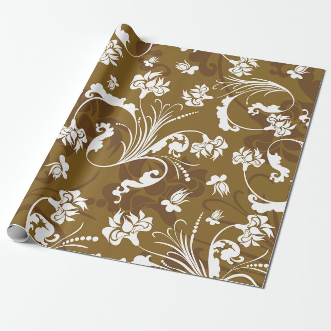 Seamless floral pattern. abstract,art,background,b wrapping paper (Unrolled)