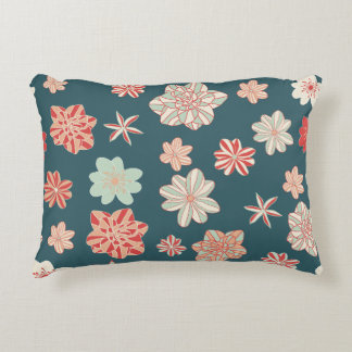 Seamless Floral Pattern Accent Pillow