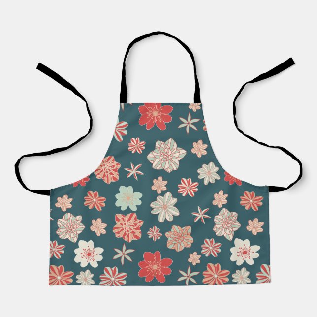 Seamless Floral Pattern  Apron (Front)