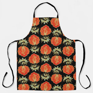 Seamless floral pattern apron