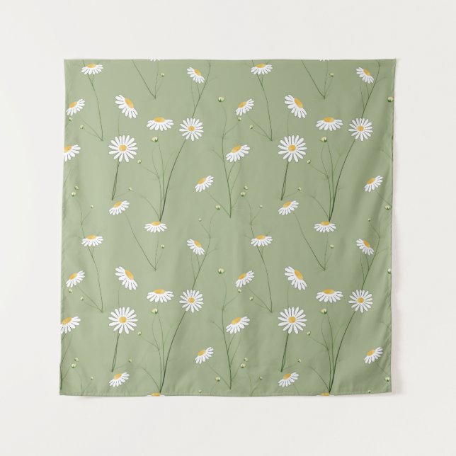 Seamless floral pattern background with cosmos flo tapestry (Front)