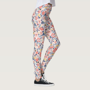 Seamless Floral Pattern Beauty Vintage Blossom Leggings