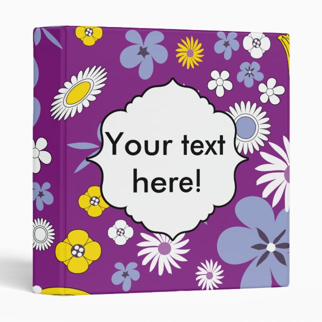 Seamless Floral Pattern Binder (Front/Spine)