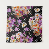 Seamless floral pattern. Bouquet of wild flowers w