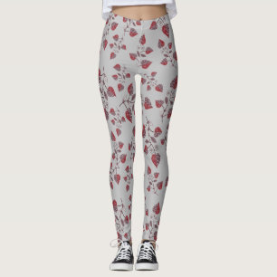 Seamless Floral Pattern Design. Leggings