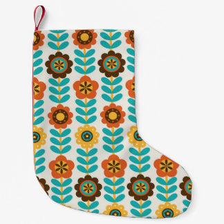 seamless floral pattern design. Vintage illustrati Small Christmas Stocking