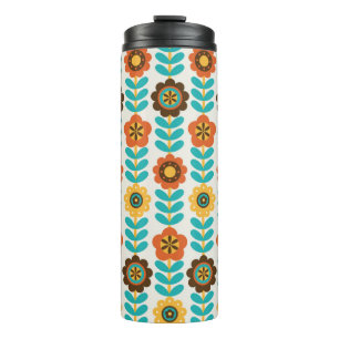 seamless floral pattern design. Vintage illustrati Thermal Tumbler