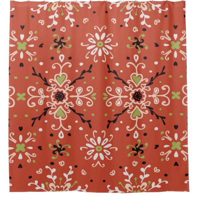 Seamless floral pattern folk colourful flowers and (Front)