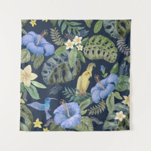 Seamless floral pattern from hand painted watercol tapestry
