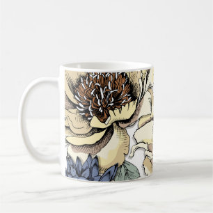 Seamless floral pattern. Hydrangea, Peony, wildf Coffee Mug