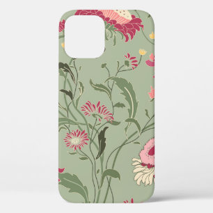 Seamless floral pattern in folk style with wildflo iPhone 12 case
