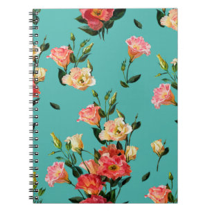 Seamless floral pattern in victorian style. Bouque Notebook