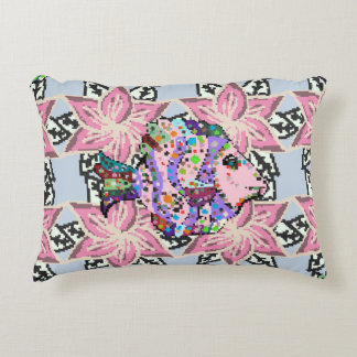 Seamless floral pattern. Leaf natural pattern in b Accent Pillow
