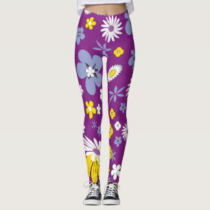 Seamless Floral Pattern Leggings