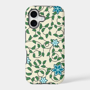 Seamless floral pattern on beige background
