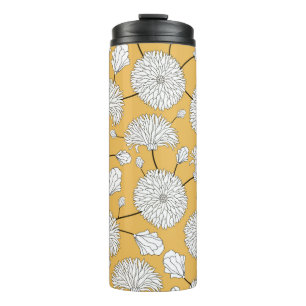 Seamless floral pattern. print with flowers. Texti Thermal Tumbler