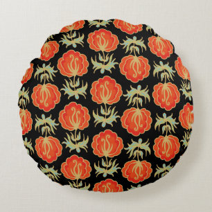 Seamless floral pattern round pillow