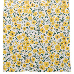 Seamless floral pattern,  Small yellow flowers. Wh