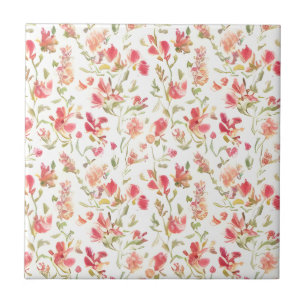 Seamless Floral Pattern Snapdragon Flowers Tile