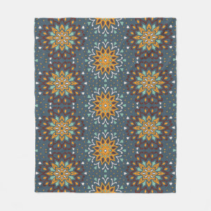 Seamless floral pattern. Stylized doodle flowers. Fleece Blanket