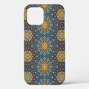 Seamless floral pattern. Stylized doodle flowers. iPhone 12 Case