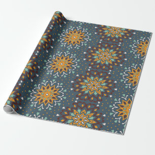 Seamless floral pattern. Stylized doodle flowers. Wrapping Paper