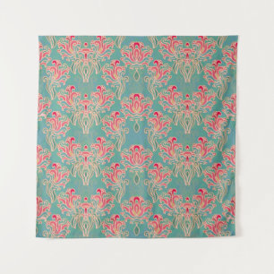 Seamless floral pattern tapestry