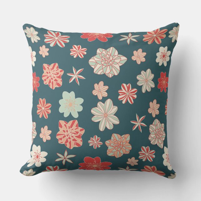 Seamless Floral Pattern  Throw Pillow (Front)
