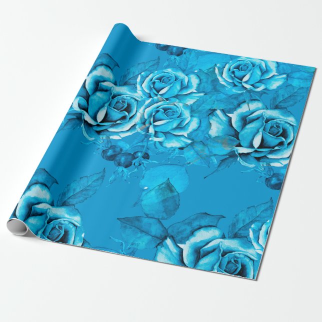 Seamless Floral Pattern. Watercolor elements. Mode Wrapping Paper (Unrolled)