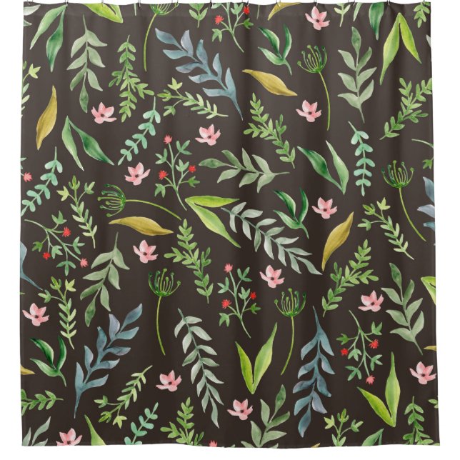 Seamless floral pattern. Watercolor hand drawn (Front)