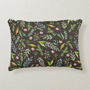 Seamless floral pattern. Watercolor hand drawn Accent Pillow