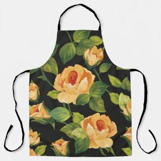 Seamless floral pattern with beautiful roses apron