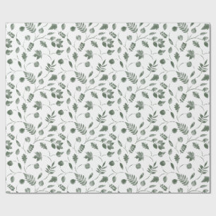 seamless floral pattern with leaves wrapping paper