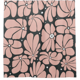 Seamless floral pattern with stylized large blosso