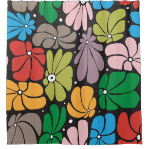Seamless floral pattern with stylized large blosso