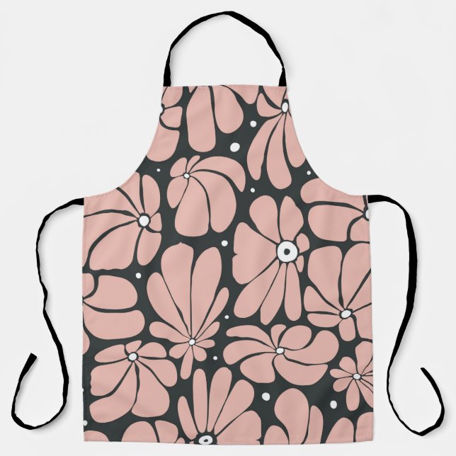 Seamless floral pattern with stylized large blosso apron (Front)