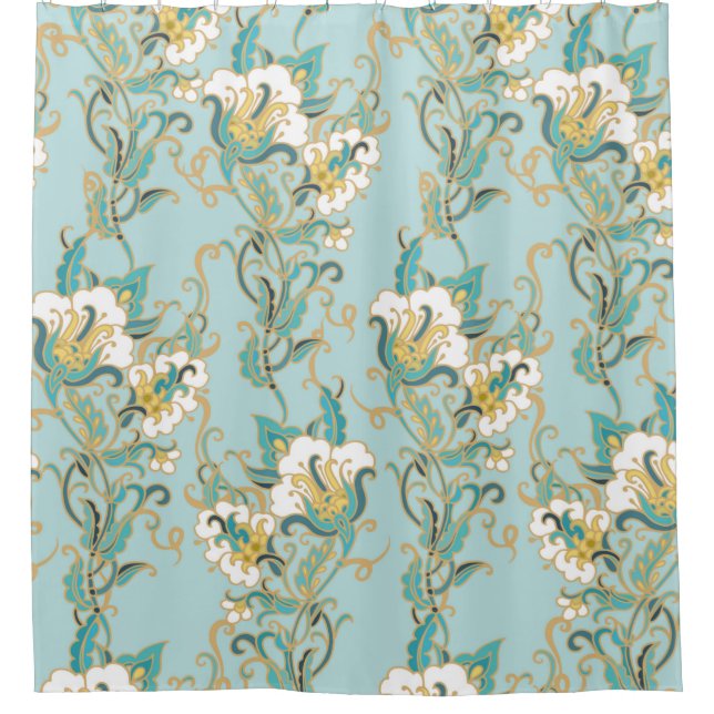 Seamless floral pattern with white cotton flowersl (Front)