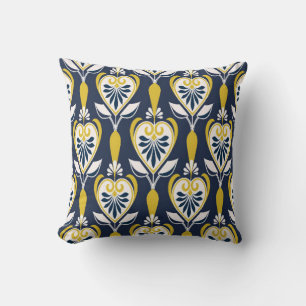 Seamless floral patterns in scandinavian style. pa throw pillow