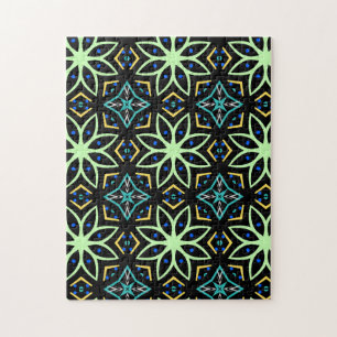 Seamless Floral Symmetrical Pattern Jigsaw Puzzle