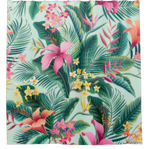 seamless floral tropical pattern with hibiscus and